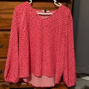 Chic Pink Patterned Blouse